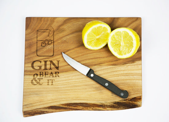 Gin & Bear It Elm Board by Dernacoo Crafts