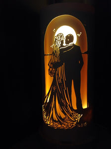 Handcrafted Wedding Couple Night Light by Tique Lights