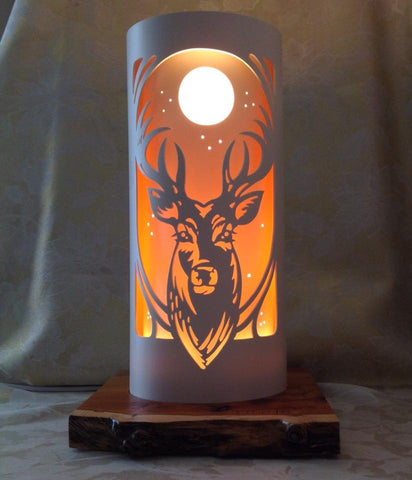 Handcrafted Stag Head Night Light by Tique Lights