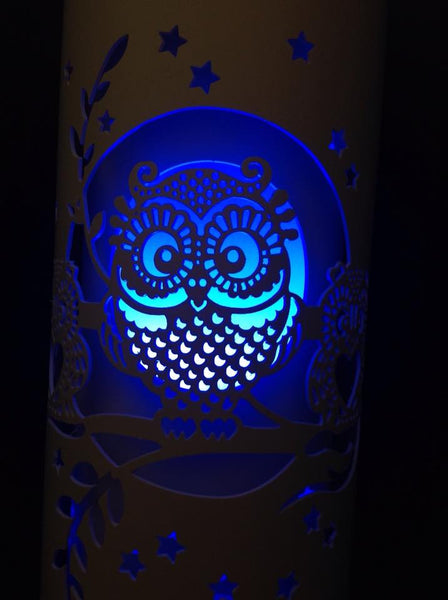 Handcrafted Owls Night Light (Color Changing Option) by Tique Lights