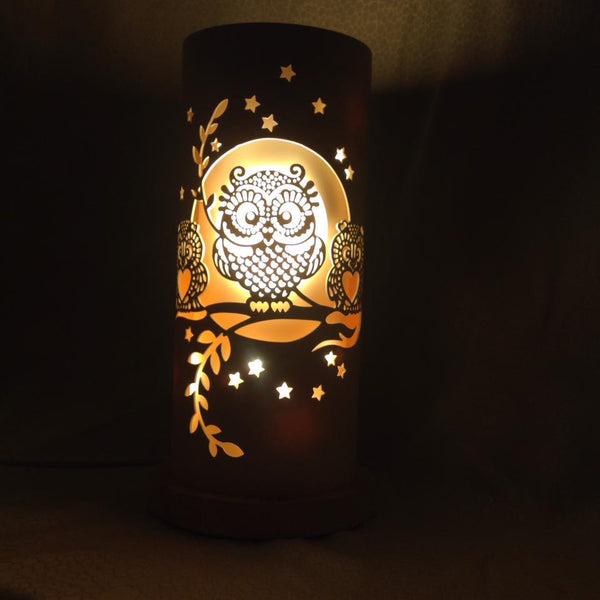 Handcrafted Owls Night Light (Color Changing Option) by Tique Lights