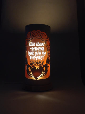 Handcrafted Claddagh Wedding Night Light by Tique Lights