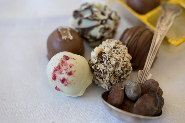 Chocolate / Raspberry Truffles by Glaslough Chocolates