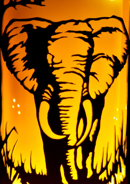 Handcrafted Bull Elephant Night Light by Tique Lights