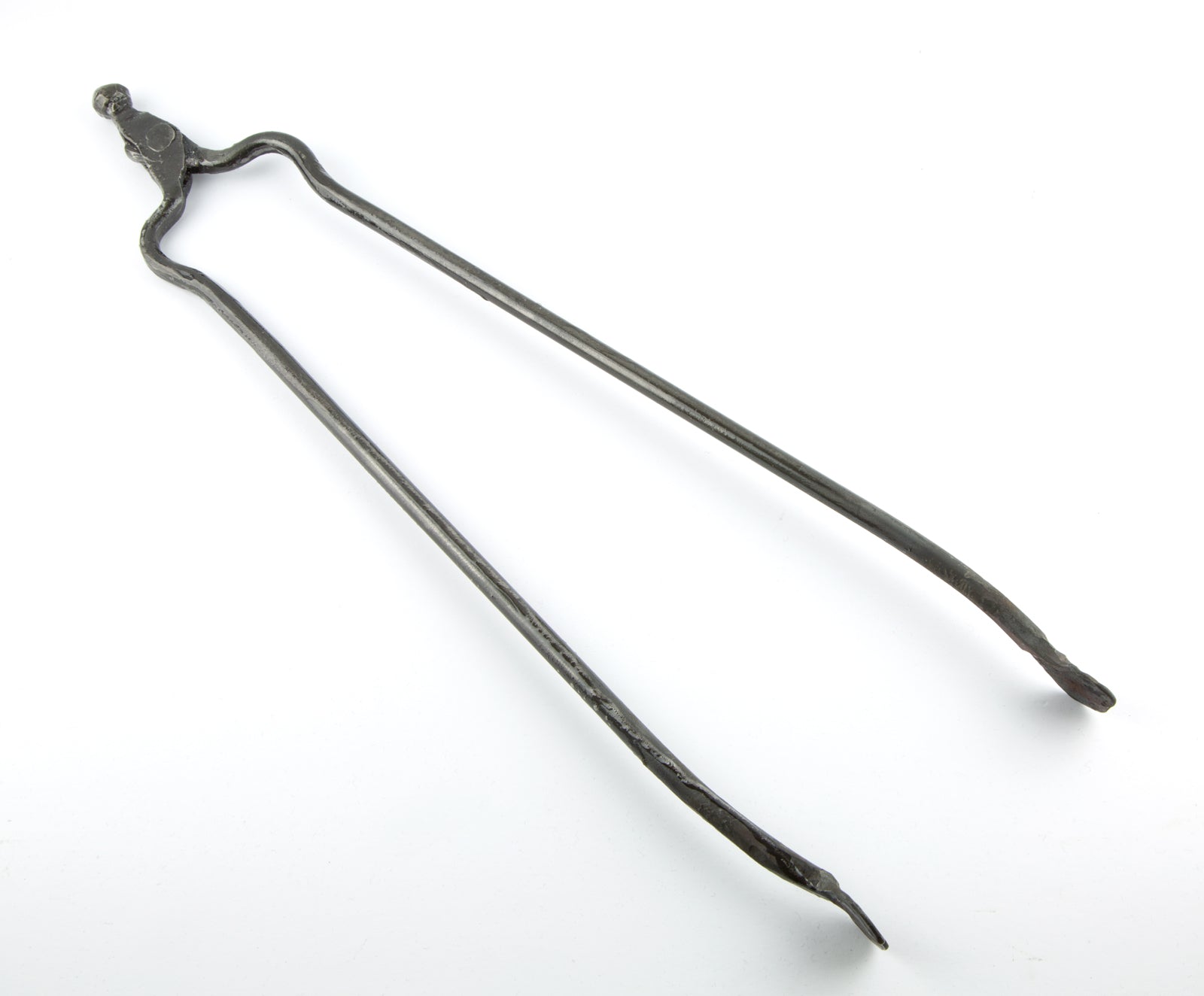 Traditional Hand Forged Irish Box Hinged Fireplace Tongs by Peter Cassidy