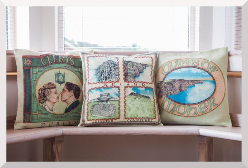 Ireland's 4 Provinces Cushion Cover by Tooraloora