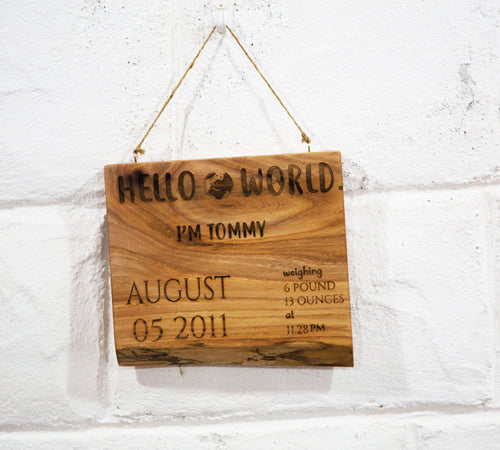 Hello World Sign by Dernacoo Crafts