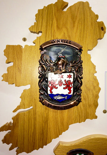 Large Ireland Copper on Native Oak Plaque by Heraldic Craft