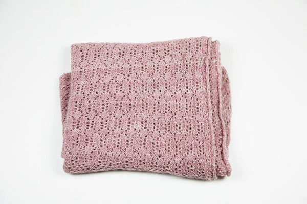 Alpaca Lace Wrap in Antique Pink by Marian Morris