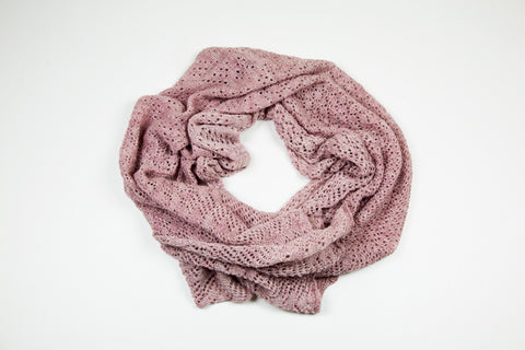 Alpaca Lace Wrap in Antique Pink by Marian Morris