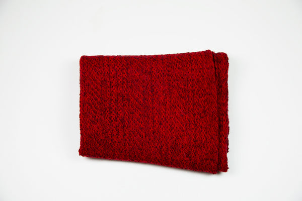 Alpaca / Merino Mix Lace Wrap in Red by Marian Morris