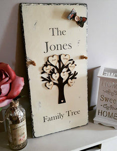 Personalised Unique Family Tree Plaque by Rosabelle Craftique