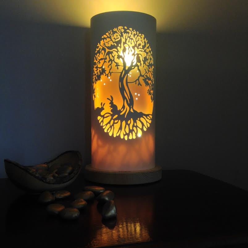 Handcrafted Bunny Tree Night Light by Tique Lights