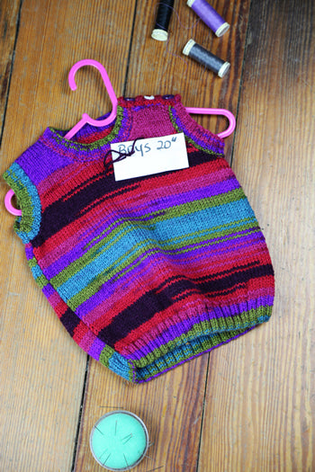 Boys Multi-Colored Wool Cardigan - 20" by Roberta Sturgeon