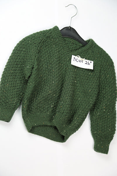 Boys Green Wool Pullover - 26" by Roberta Sturgeon