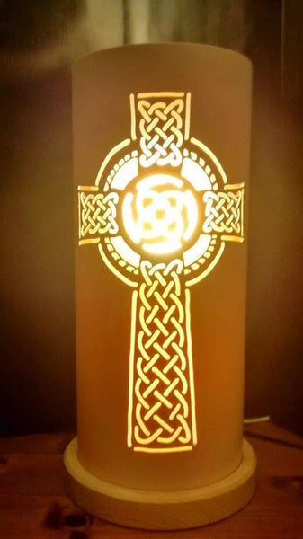Handcrafted Celtic Cross Night Light by Tique Lights