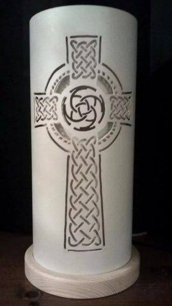 Handcrafted Celtic Cross Night Light by Tique Lights