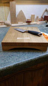 Quarter Sawn White Oak Chopping Board with Ash Bowties by Damian Freeman Woodwork
