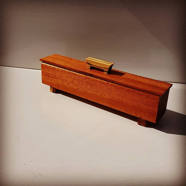 Teak Keepsake Box With Spalted Beech Accents by Damian Freeman Woodwork