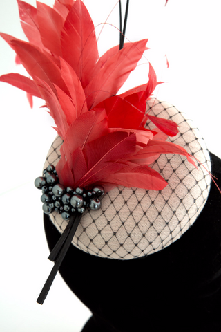 Leah - Wedding Hat Fascinator by Anita McKenna Designs