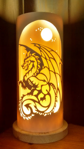 Handcrafted Dragon Night Light by Tique Lights