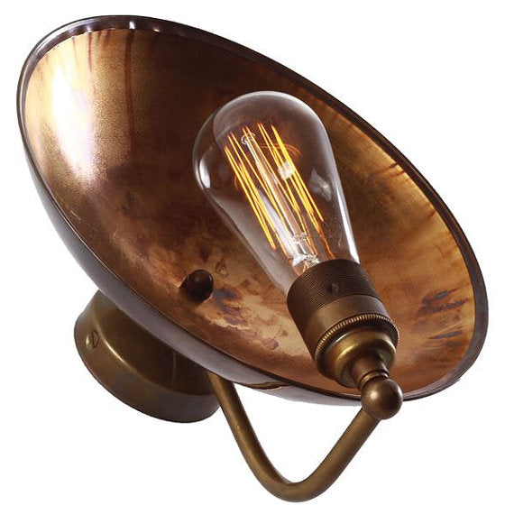 Curved Dish Wall Light Sconce by Mullan Lighting